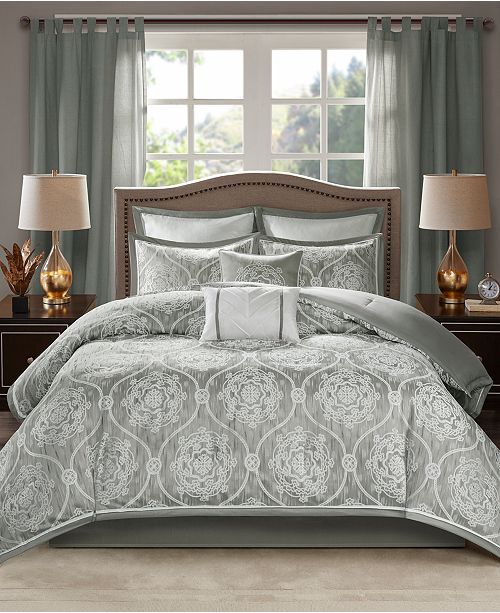 Madison Park Dora 8 Pc Queen Comforter Set Reviews Bed In A Bag Bed Bath Macy S