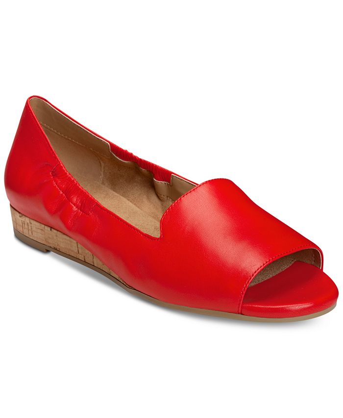 macys peep toe flats