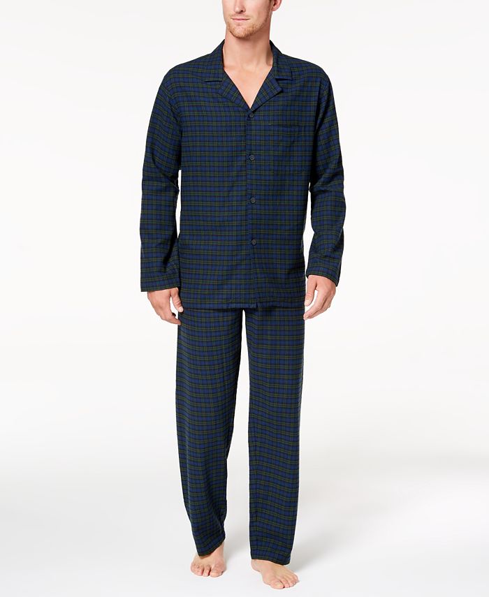 Club Room Men's Cotton Flannel Pajama Set, Created for Macy's & Reviews