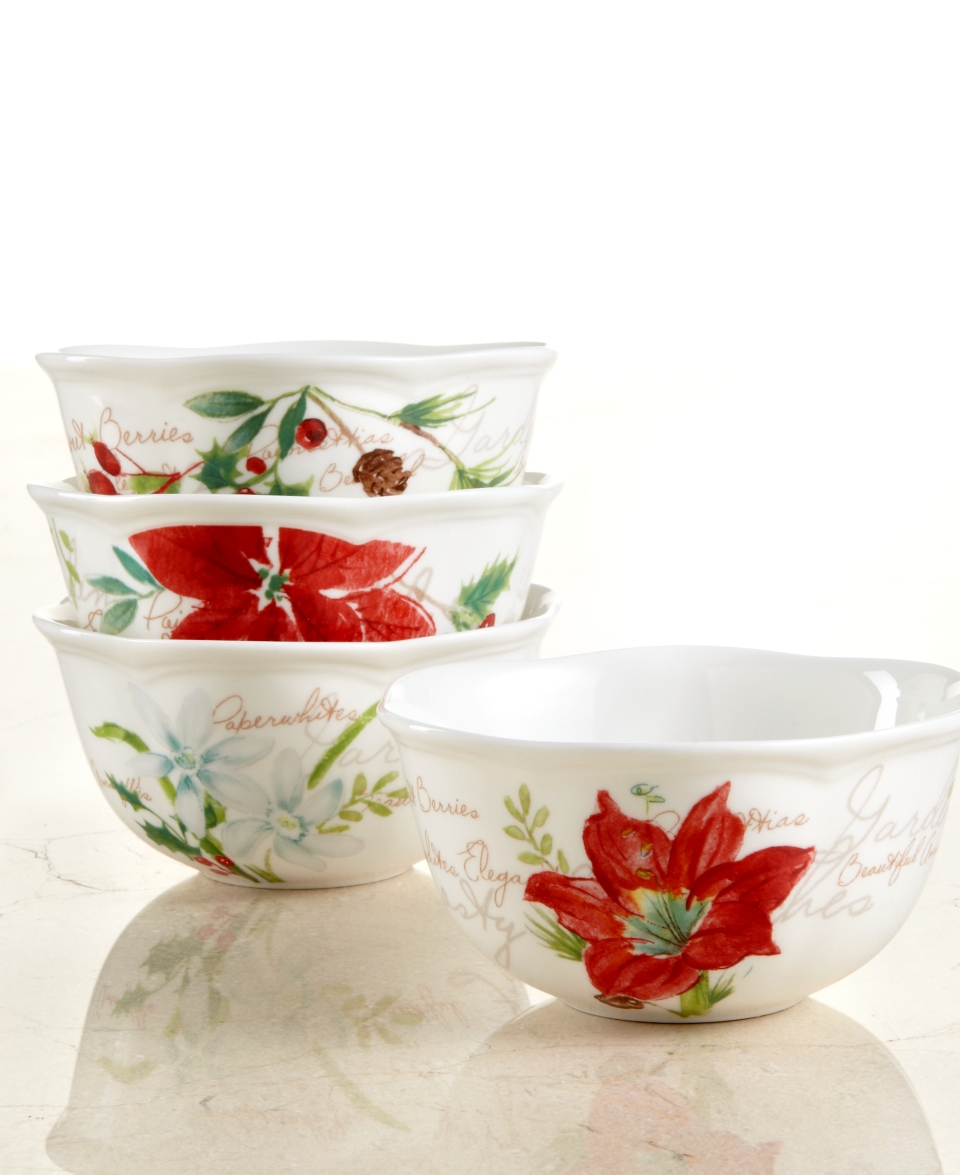 Lenox Dinnerware, Exclusive Set of 4 Winter Meadow Dessert Bowls