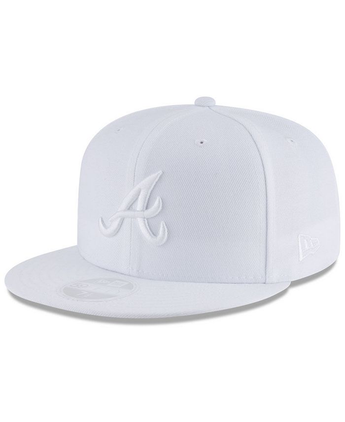 New Era Atlanta Braves White Out 59fifty Fitted Cap Reviews Sports Fan Shop By Lids Men Macy S
