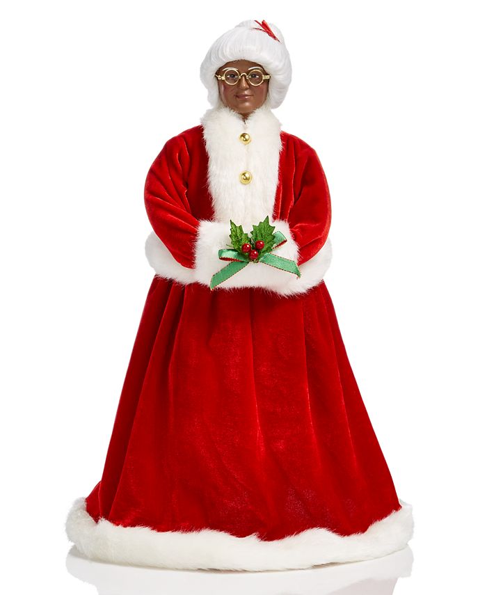 Holiday Lane Standing African American Mrs Claus Created For Macy S Reviews Shop All Holiday Home Macy S Claus christmas background on black. holiday lane standing african american