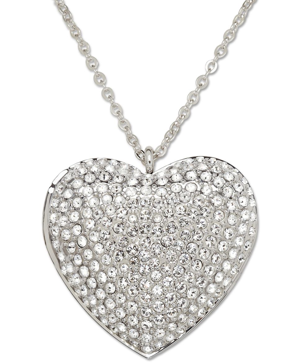 Swarovski Necklace, Memory Floating Heart Crystal Pendant   Fashion