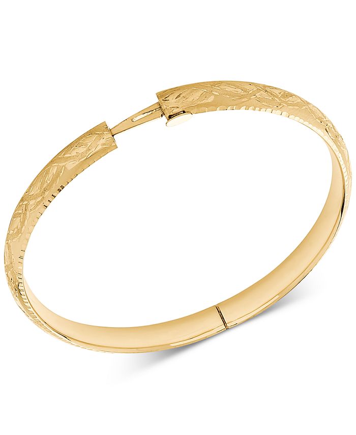 Macy's Engraved Bangle Bracelet in 14k Gold & Reviews Bracelets