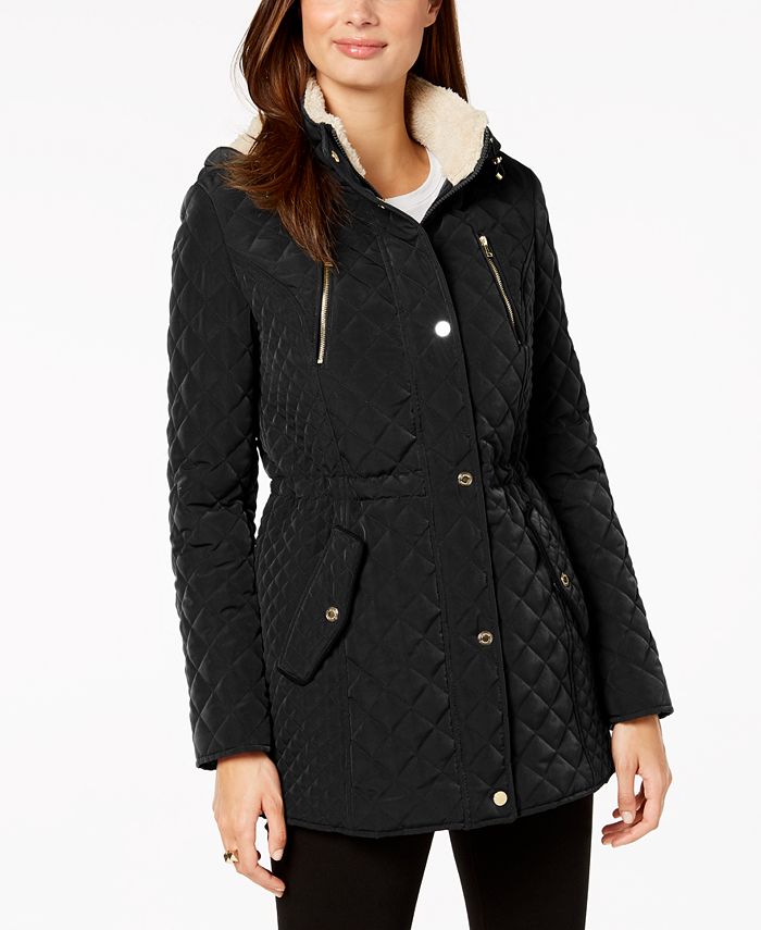 Laundry by Shelli Segal Petite Fleece-Lined Quilted Coat & Reviews ...