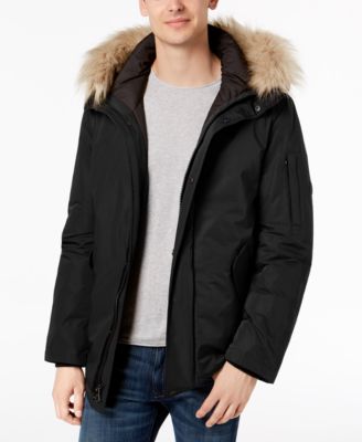 mens fur trimmed parka