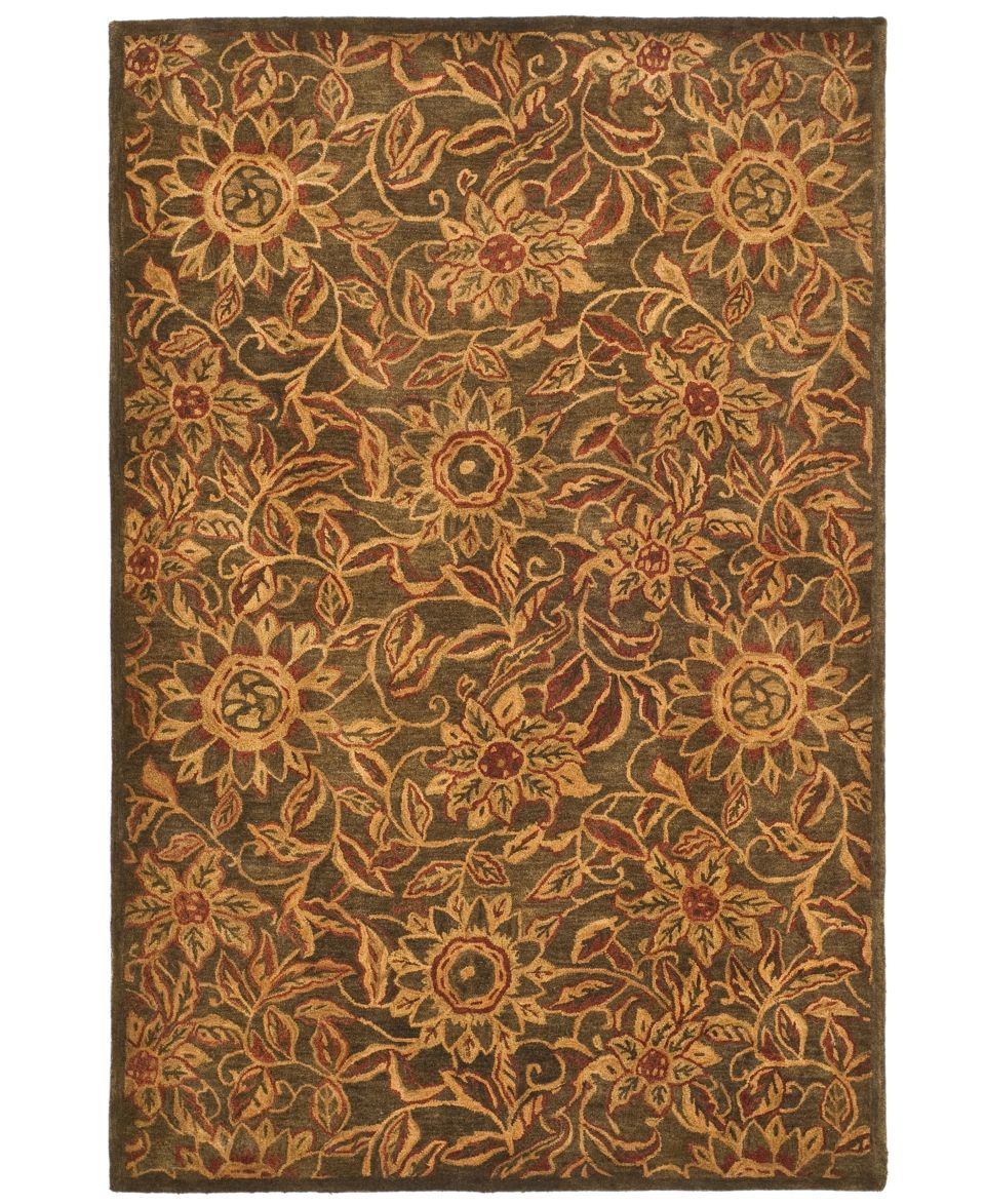 Rug, Marseille Floral LRL4571B Provence Olive 8 x 10   Rugs