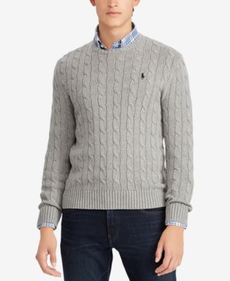 ralph lauren cable knit sweater mens