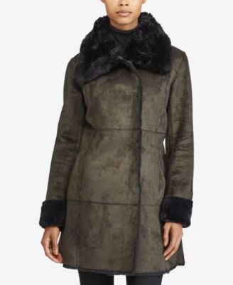 macy's faux shearling coat