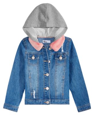 hooded denim jacket girls