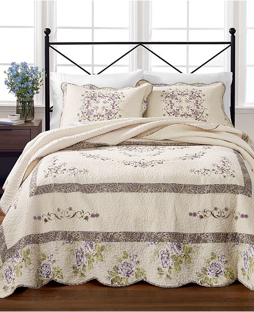 Martha Stewart Collection Midland Vine 100 Cotton Twin Bedspread Created For Macy S Reviews Quilts Bedspreads Bed Bath Macy S