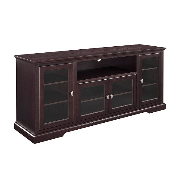 Walker Edison 70&quot; Wood Highboy TV Media Stand Storage Console - Espresso & Reviews - Home - Macy&#39;s