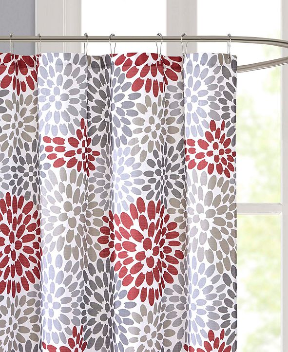 JLA Home Delilah 72" x 72" Faux-Linen Shower Curtain ...