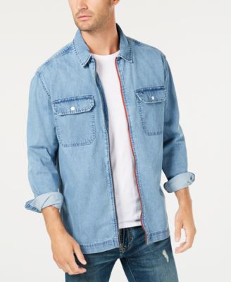 macys mens denim shirt