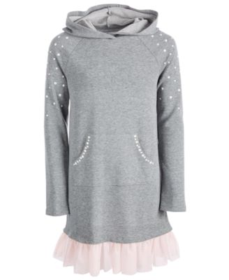 girls hooded sweatshirt dress