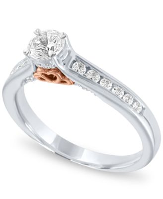 macy's engagement rings rose gold