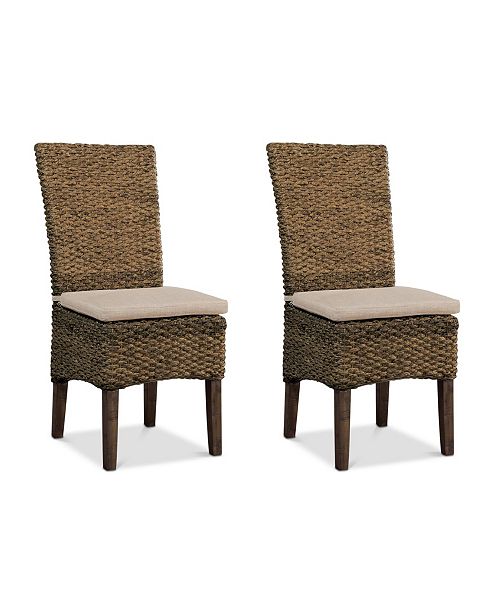 Furniture Calypso Dining Chair 2 Pc Set 2 Woven Side Chairs Reviews Furniture Macy S