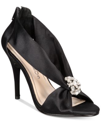 macy's black evening shoes