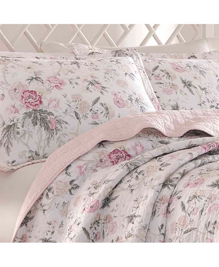 Laura Ashley Full Queen Breezy Floral Pink Quilt Set Reviews Quilts Bedspreads Bed Bath Macy S Enjoy free shipping on most stuff, even big stuff. full queen breezy floral pink quilt set