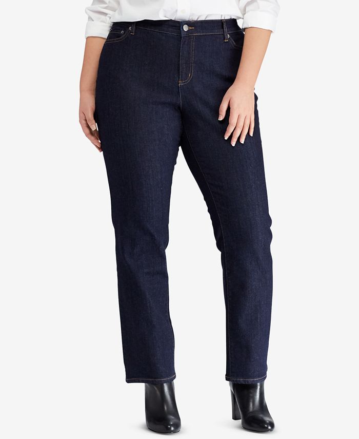 Lauren Ralph Lauren Plus Size Premier Straight Jeans & Reviews - Jeans ...