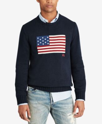 polo sweater american flag