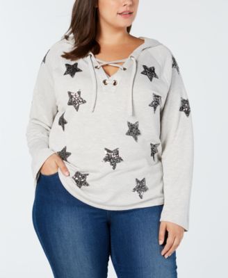 plus size sequin sweatshirt