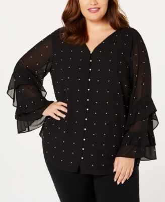 macys plus size tops alfani