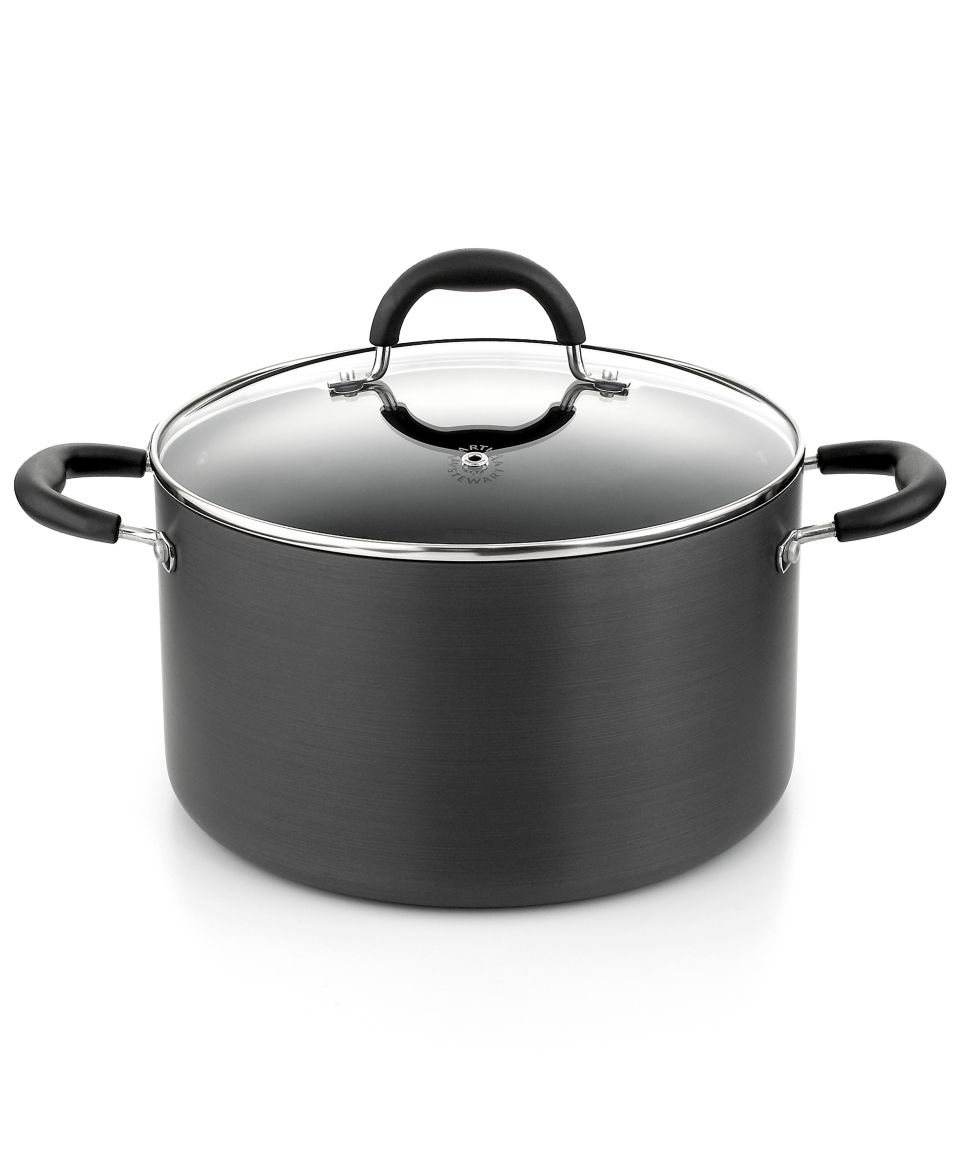 Martha Stewart Collection Hard Anodized Covered Stock Pot, 8 Qt.