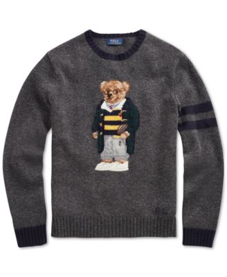 ralph lauren bear knit sweater