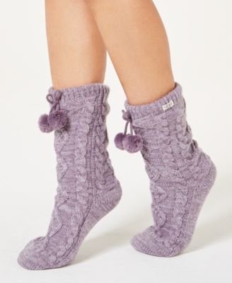 ugg pom pom fleece slipper socks