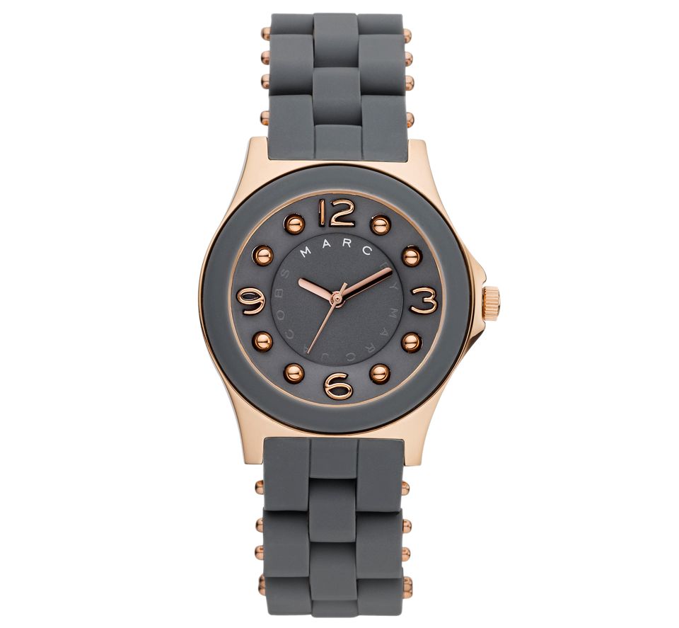 Marc by Marc Jacobs Watch, Womens Gray Silicone Wrapped Stainless