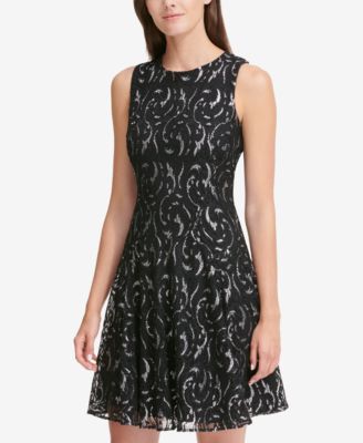 macys fit and flare dresses