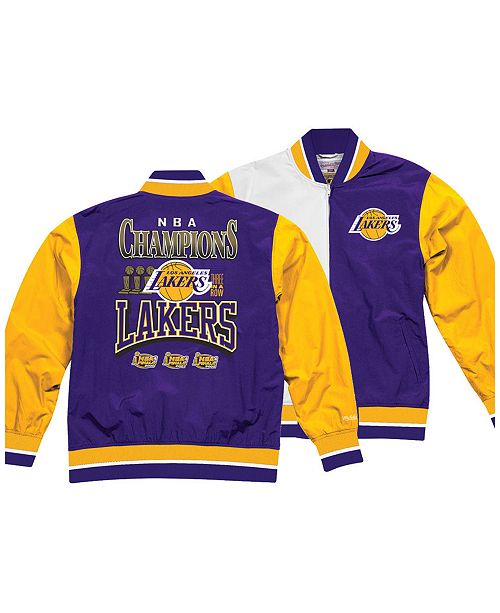Mitchell Ness Men S Los Angeles Lakers History Warm Up Jacket Reviews Sports Fan Shop By Lids Men Macy S