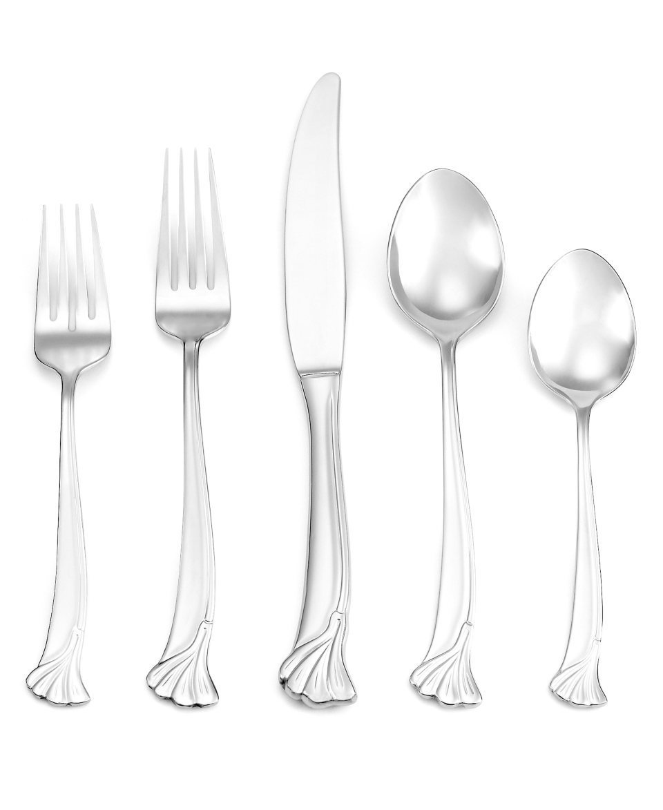 Ginkgo Flatware 18/10, Ginkgo Leaf 20 Piece Set