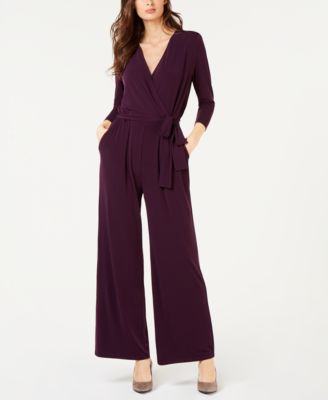 macy's purple jumpsuit