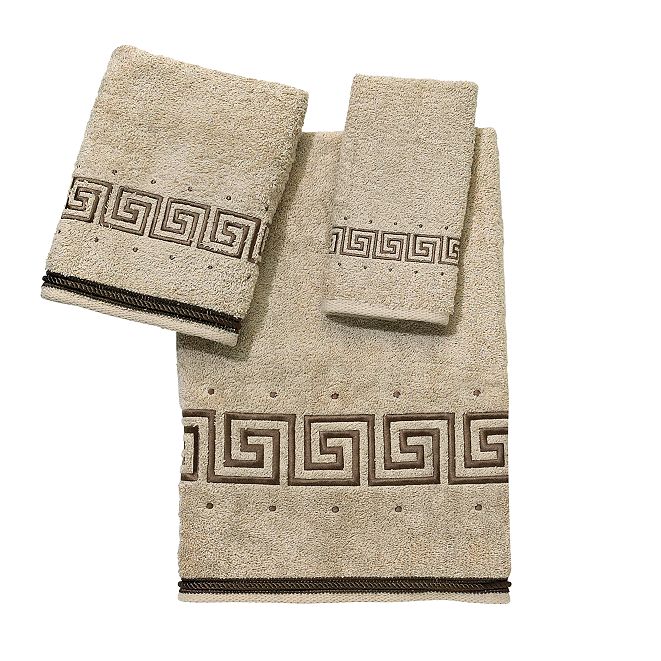 Avanti Pre Athena Embroidered Greek Key Hand Towel & Reviews Bath