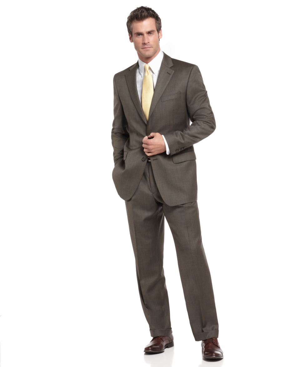 Lauren by Ralph Lauren Suit Separates, Tan Solid   Mens Suits & Suit