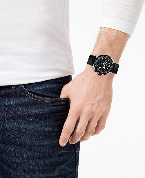 Tag Heuer Men S Formula 1 Chronograph Black Rubber Strap Watch 43mm Reviews Watches Jewelry Watches Macy S