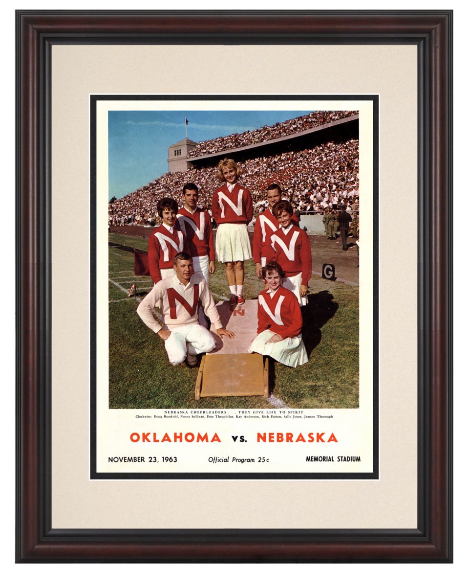 Mounted Memories Wall Art, Framed Nebraska vs Kansas Football Program