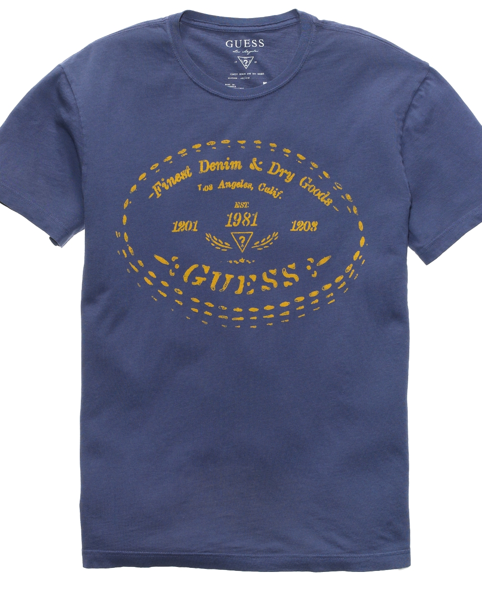 Guess T Shirt, Guess Plate Graphic Tee   Mens T Shirtss