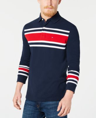 tommy hilfiger men's striped polo t shirt