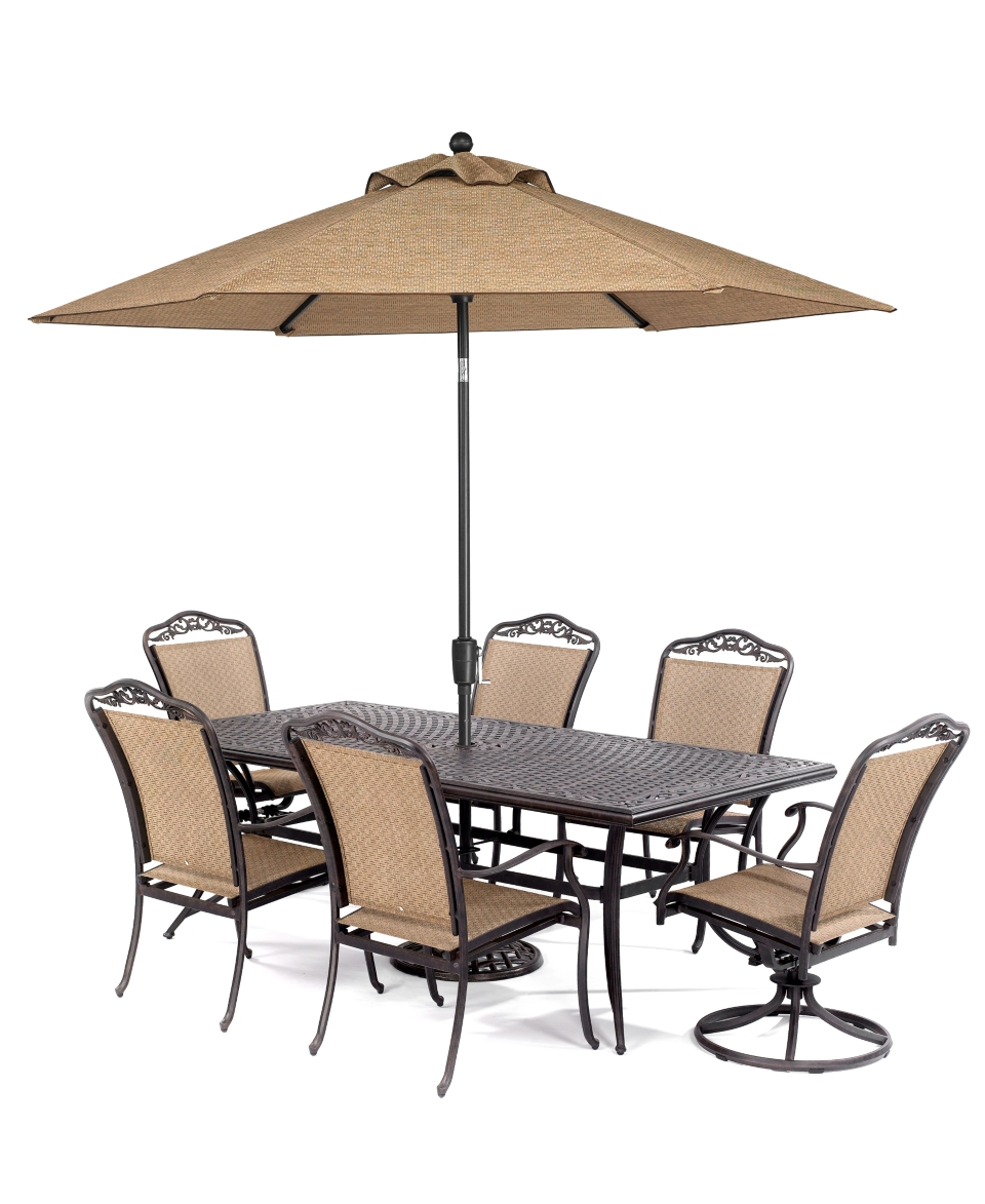 Beachmont Outdoor Patio Furniture, 7 Piece Set (84 x 42 Dining Table