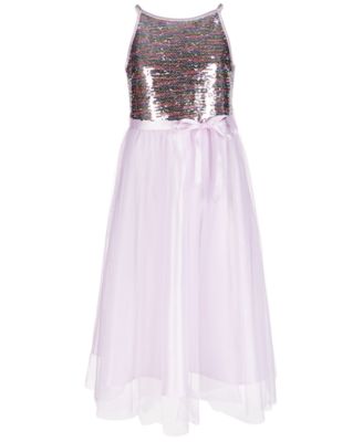 pink and purple sequin dress