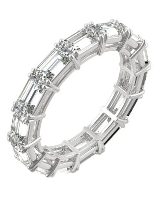 moissanite eternity band white gold