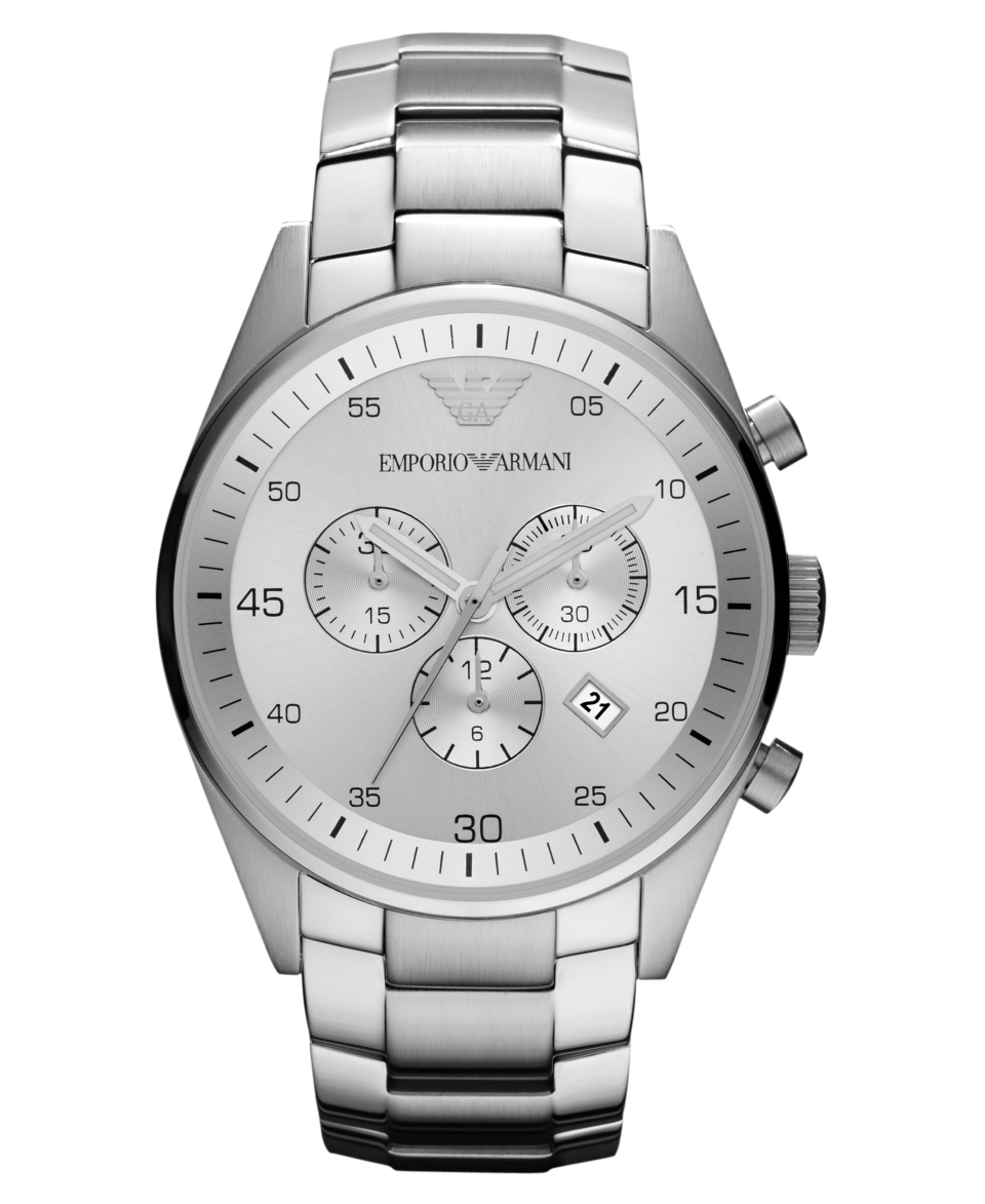 Emporio Armani Watch, Womens Chronograph Stainless Steel Bracelet 43mm AR5963   Watches   Jewelry & Watches