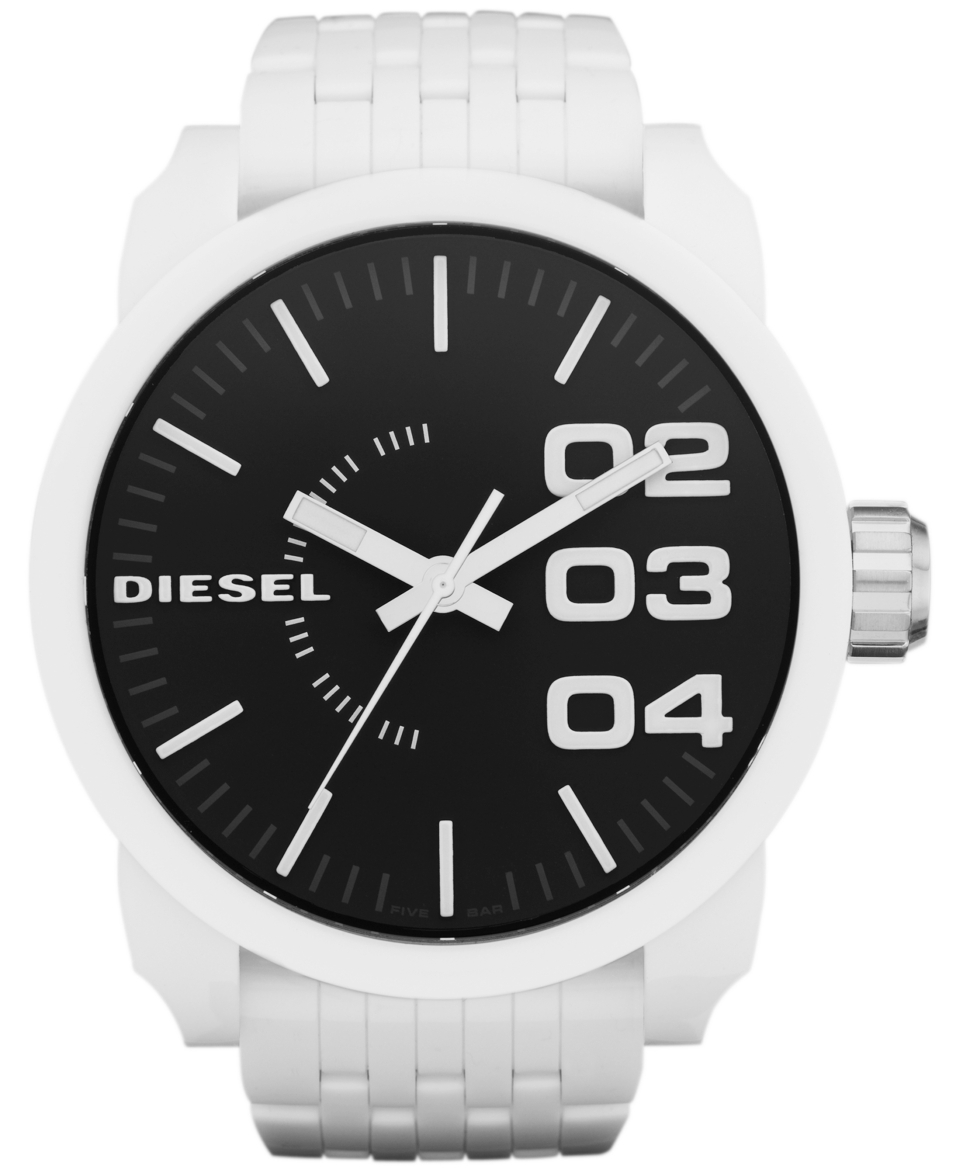 Diesel Watch, White Plastic Bracelet 54x46mm DZ1518   All Watches