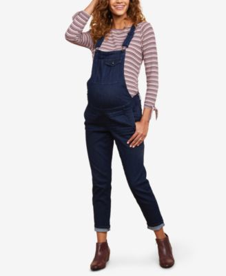 motherhood maternity denim overalls