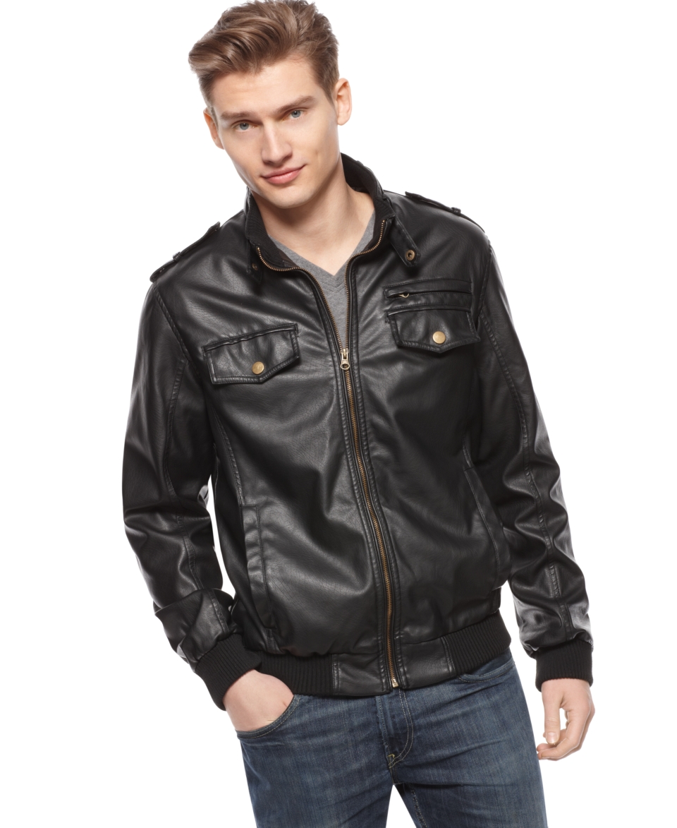 Buffalo Jeans Jacket, Faux Leather Moto Jacket