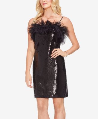 vince camuto black sequin dress