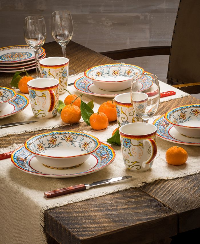 Euro Ceramica Duomo 16 Piece Dinnerware Set & Reviews - Dinnerware ...